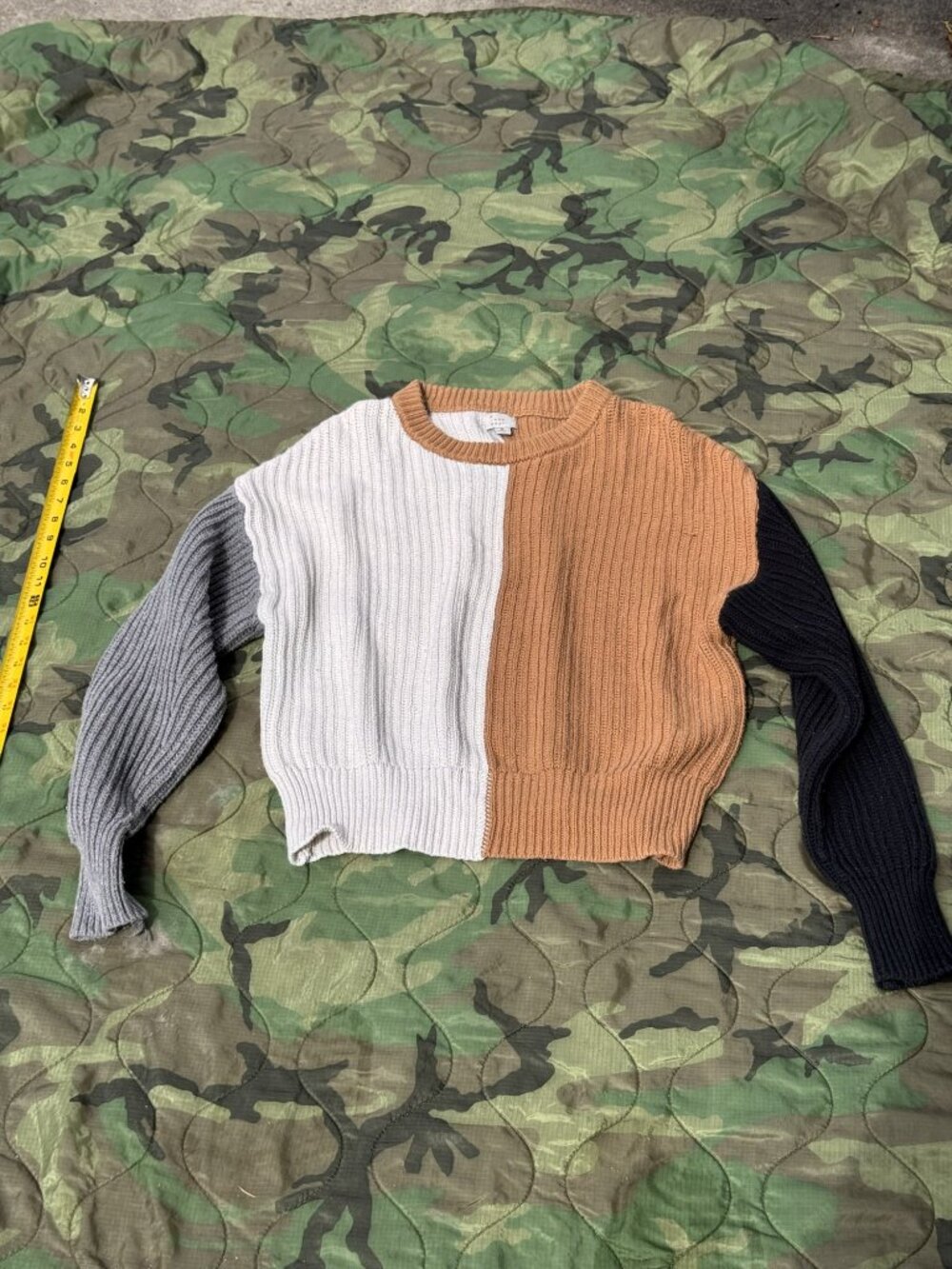A New Day Colorblock Chunky Sweater Sz M